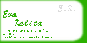 eva kalita business card